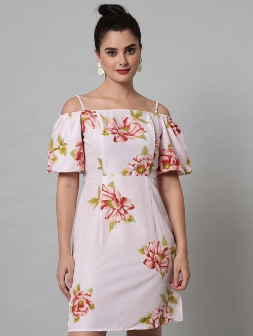 off white polyester a-line dress - 21277950 - Very Small Image - 1