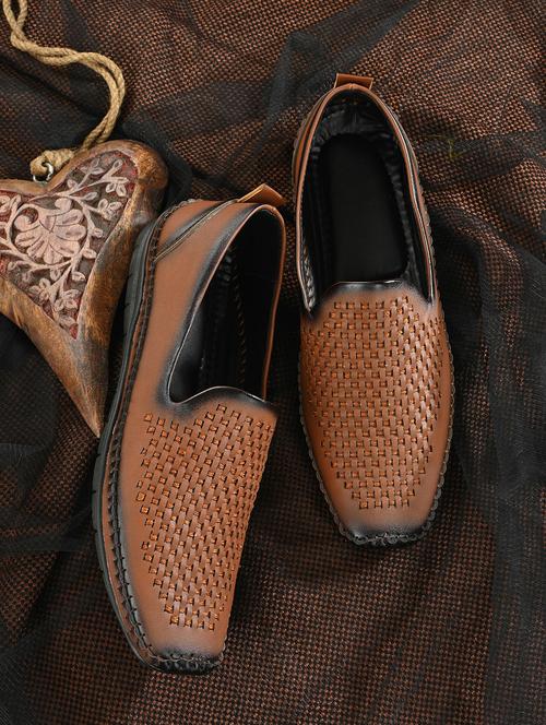 tan synthetic slip on loafers - 21278680 - Very Small Image - 1