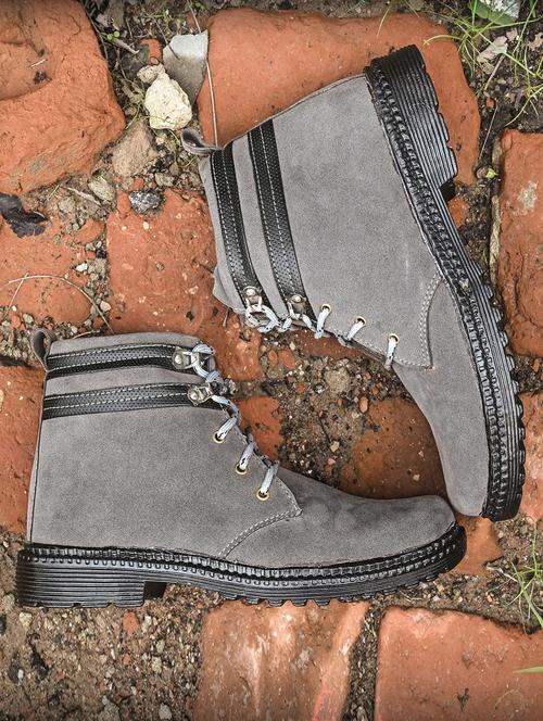 grey lace up boots - 21278750 - Very Small Image - 1