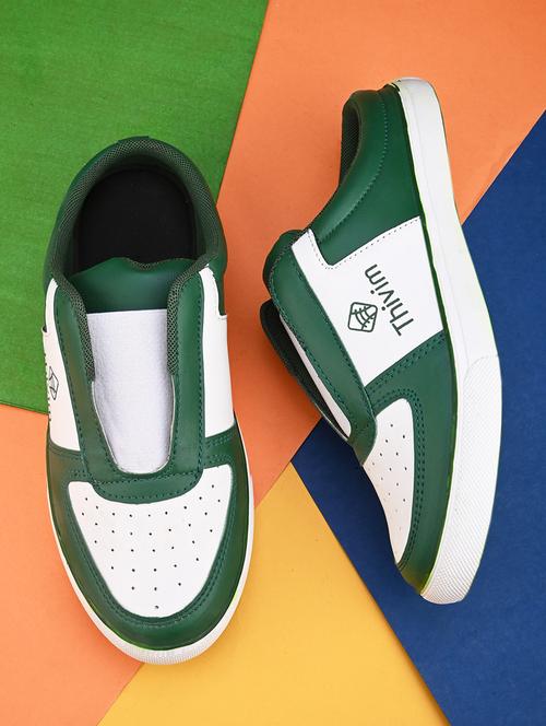 green leatherette slip on sneakers - 21279609 - Very Small Image - 1