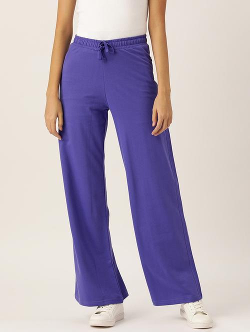 women solid mid rise track pant - 21280231 - Very Small Image - 1