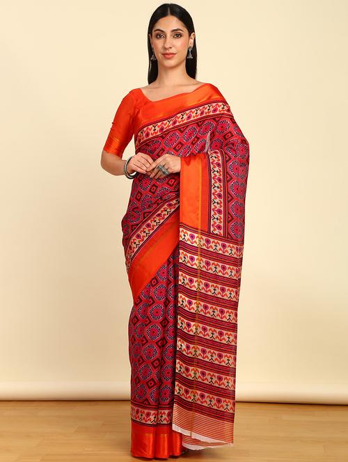 women printed saree - 21280455 - Very Small Image - 1