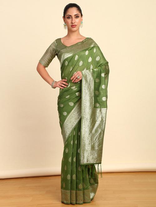women self design bordered saree - 21280513 - Very Small Image - 1