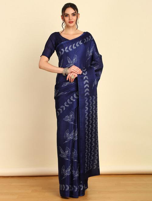 women printed saree with blouse - 21280609 - Very Small Image - 1
