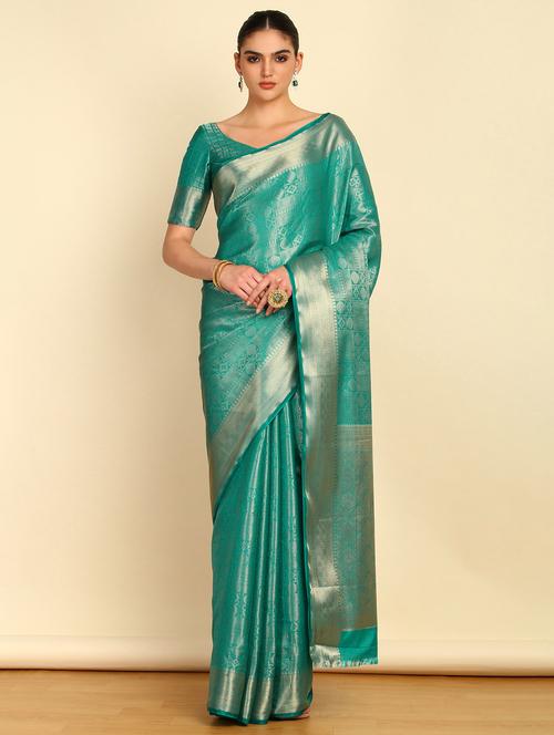 women zari work banarasi saree - 21280722 - Very Small Image - 1