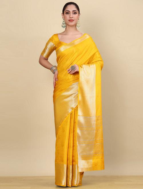 women zari work banarasi saree - 21280751 - Very Small Image - 1