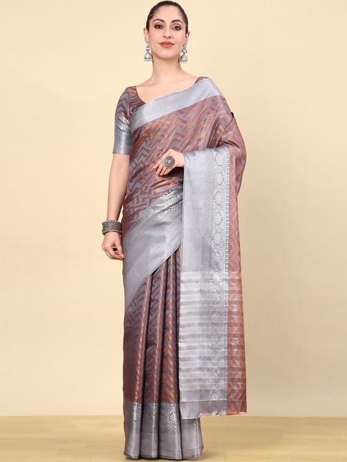 women zari work banarasi saree - 21280758 - Very Small Image - 1