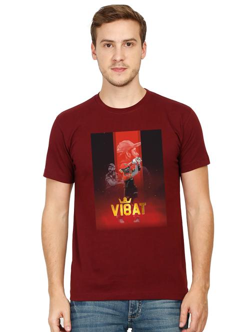 men round neck front print t-shirt - 21281691 - Very Small Image - 1