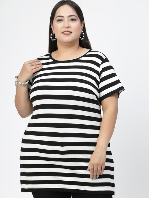 women plus size striped t-shirt - 21283319 - Very Small Image - 1