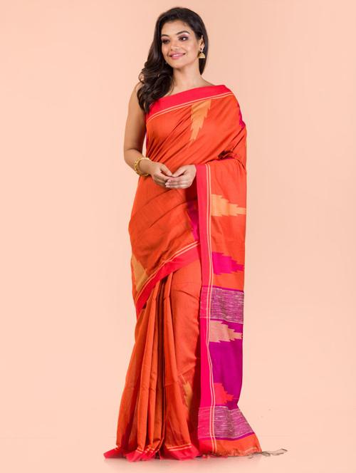 women self design handloom saree with blouse - 21283585 - Very Small Image - 1