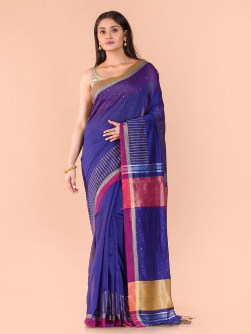 women self design handloom saree with blouse - 21283603 - Very Small Image - 1