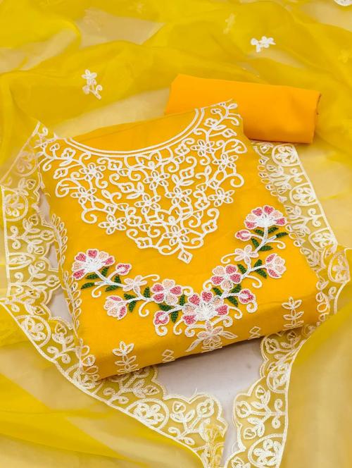 women embroidered unstitched suit set - 21284306 - Very Small Image - 1
