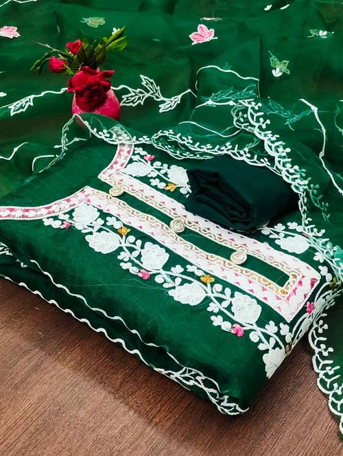 women embroidered unstitched suit set - 21284330 - Very Small Image - 1
