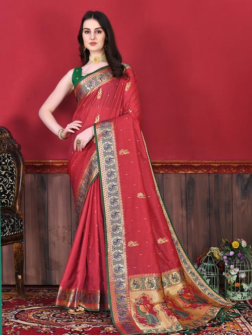 women self design bordered saree with blouse - 21285426 - Very Small Image - 1