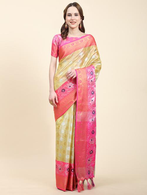 women zari work banarasi saree - 21285529 - Very Small Image - 1