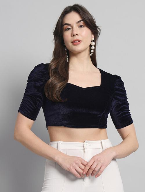 women solid regular stitched blouse - 21285973 - Very Small Image - 1