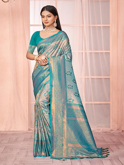 women zari work tussar silk saree - 21287163 - Very Small Image - 1