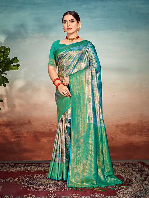 women zari work tussar silk saree - 21287169 - Very Small Image - 1