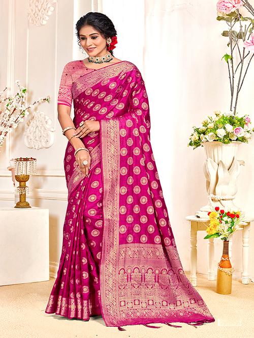 women zari work tussar silk saree - 21287207 - Very Small Image - 1