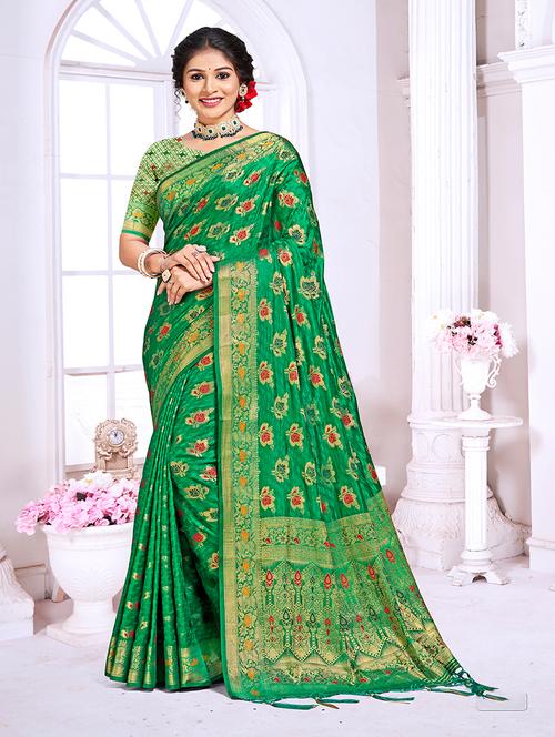 women zari work tussar silk saree - 21287213 - Very Small Image - 1