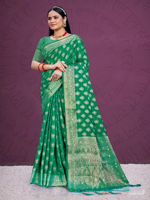 women self design banarasi saree - 21287245 - Very Small Image - 1