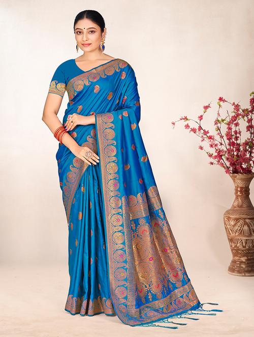 women self design banarasi saree - 21287329 - Very Small Image - 1