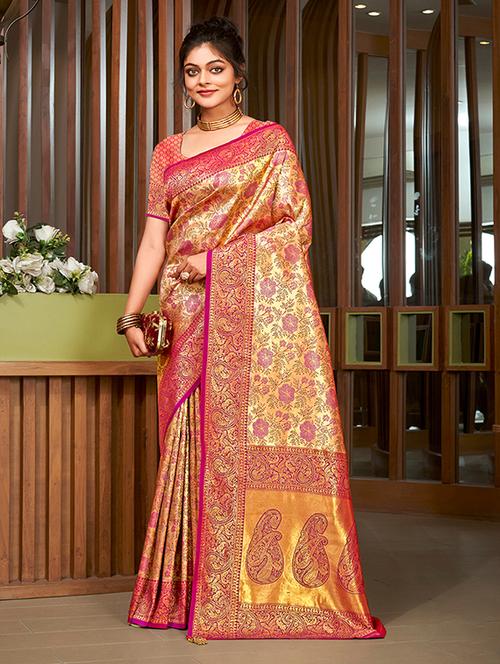 women self design banarasi saree - 21287336 - Very Small Image - 1