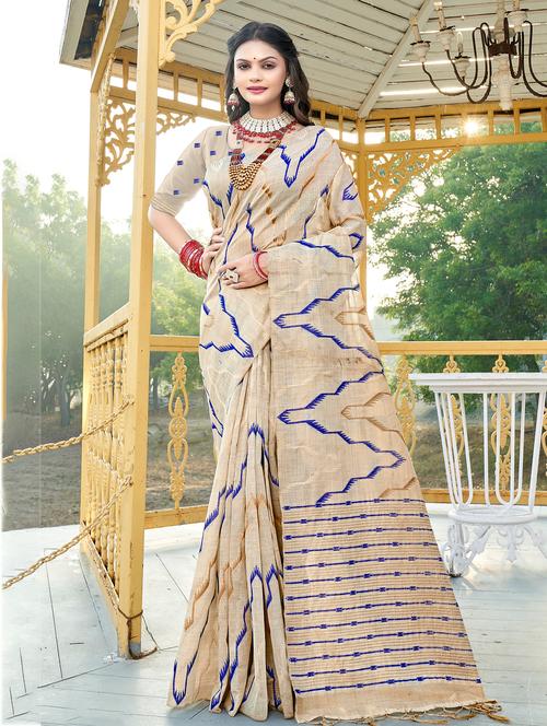 women self design handloom saree - 21287342 - Very Small Image - 1