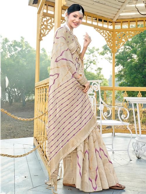 women self design handloom saree - 21287343 - Very Small Image - 1