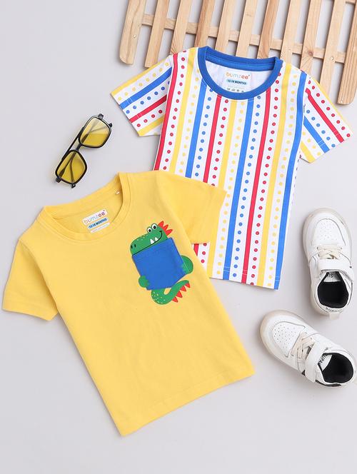 kids pack of 2 printed t-shirts - 21287830 - Very Small Image - 1