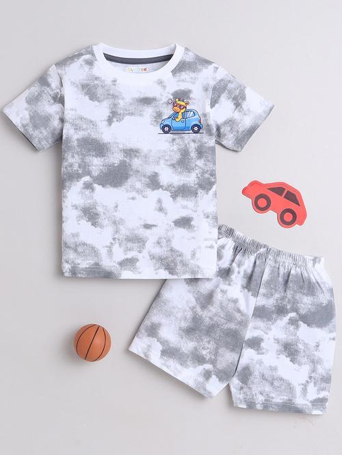 kids cotton shorts twin set - 21287866 - Very Small Image - 1