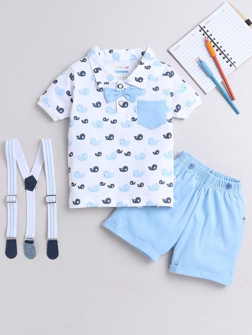 boys cotton 3 piece suit set - 21287873 - Very Small Image - 1