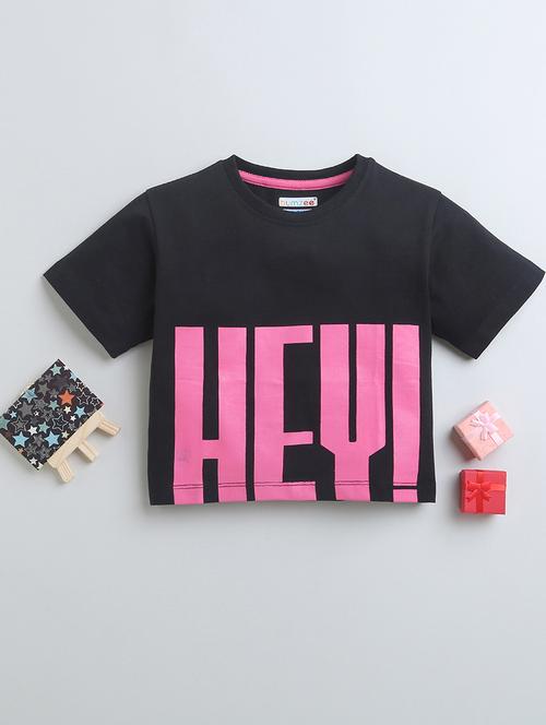 kids round neck front print tees - 21287950 - Very Small Image - 1