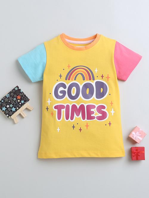 kids round neck front printed tee - 21287958 - Very Small Image - 1