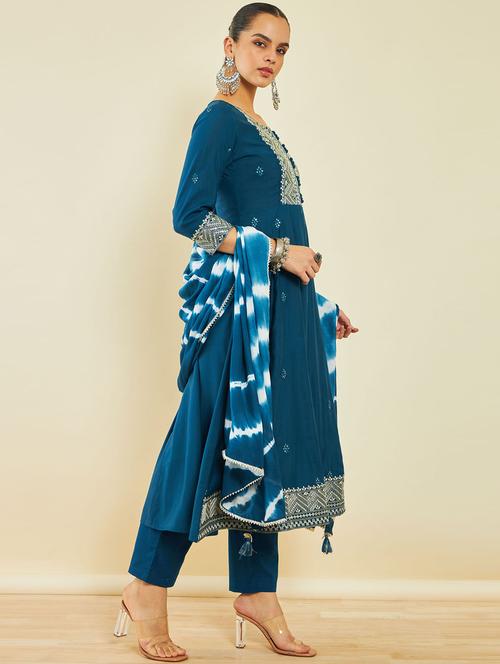 women three quarter sleeve suit set - 21288274 - Very Small Image - 1