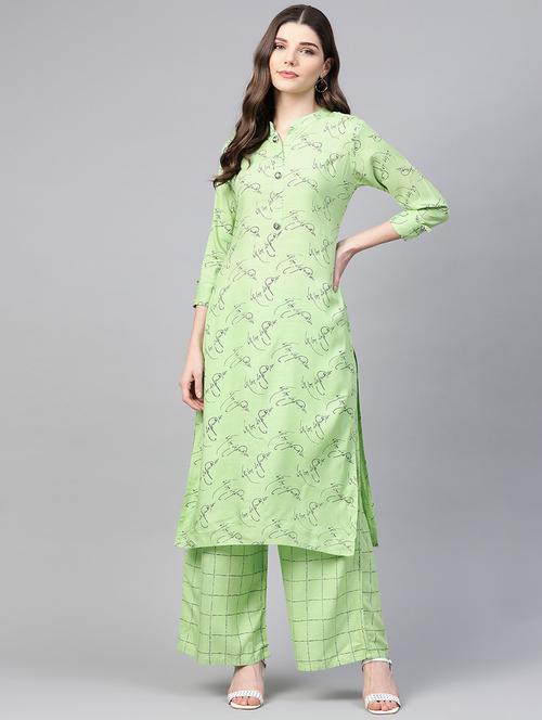 women printed kurta palazzo set - 21288864 - Very Small Image - 1