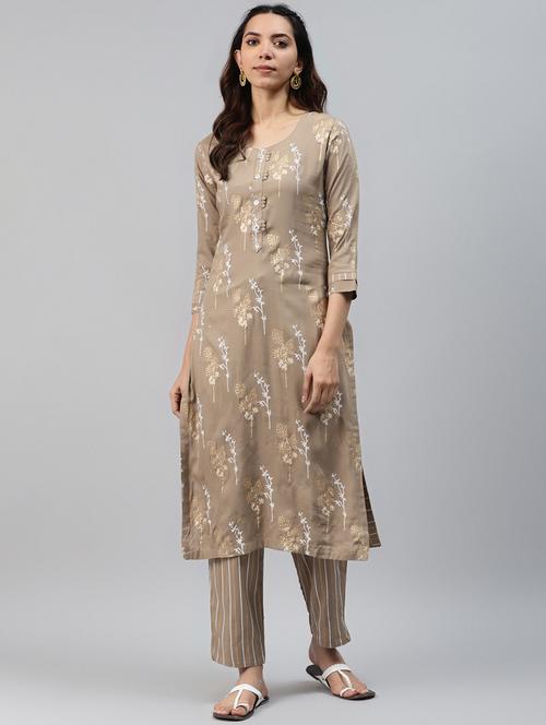 women printed kurta palazzo set - 21288875 - Very Small Image - 1