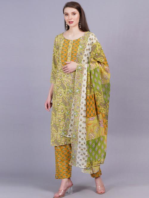 women printed suit set - 21288917 - Very Small Image - 1
