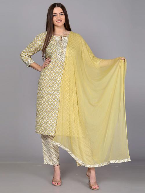 women printed kurta pant with dupatta set - 21289037 - Very Small Image - 1