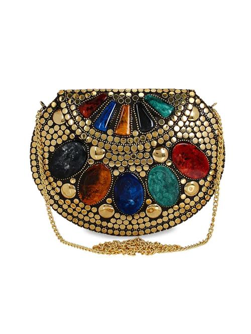 gold metal regular clutch - 21290043 - Very Small Image - 1