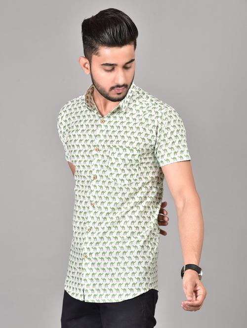 men printed cotton casual shirt - 21290411 - Very Small Image - 1