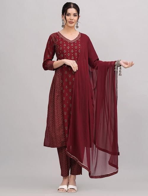 women kurta pant set with dupatta - 21290454 - Very Small Image - 1