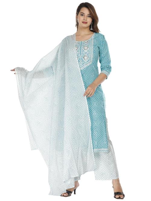women kurta pant set with dupatta - 21290475 - Very Small Image - 1