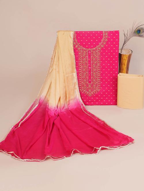 women embroidered unstitched suit set - 21290543 - Very Small Image - 1