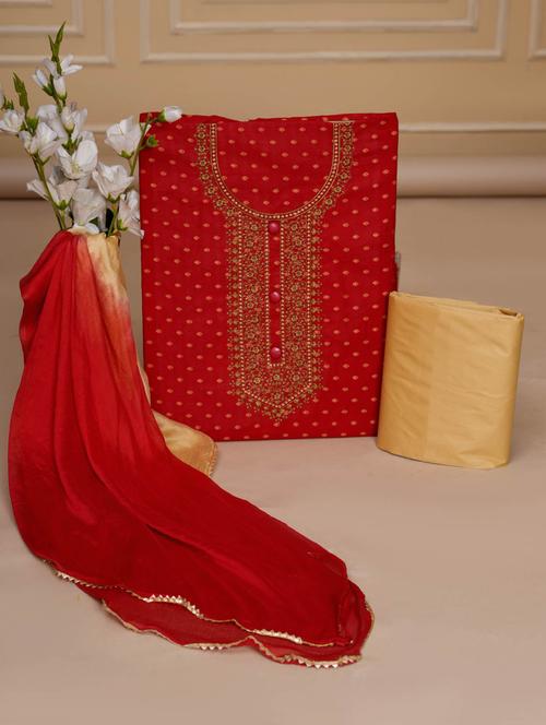 women embroidered unstitched suit set - 21290561 - Very Small Image - 1