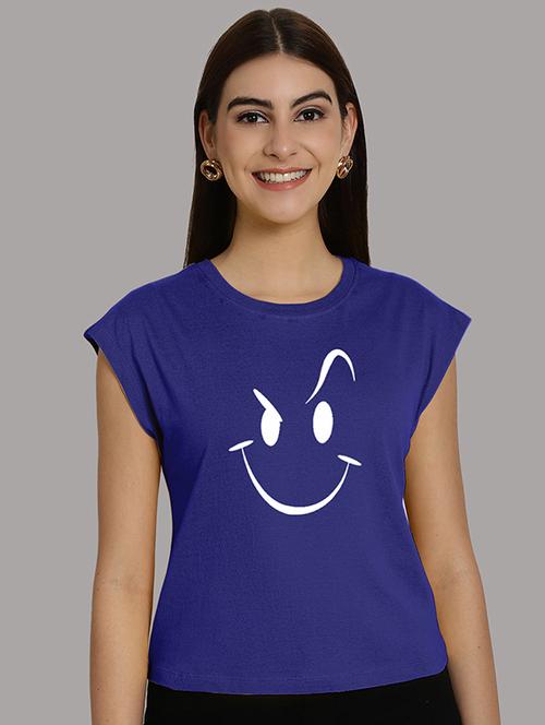 women printed round neck crop top - 21292513 - Very Small Image - 1