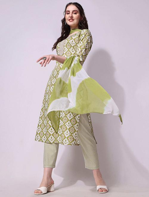 green printed suit set - 21295988 - Very Small Image - 1
