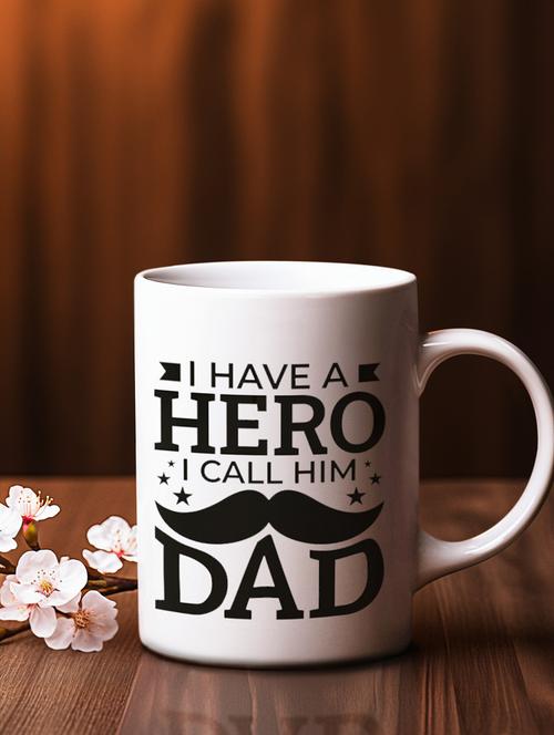 white i have hero i call him dad printed mug - 21296537 - Very Small Image - 1