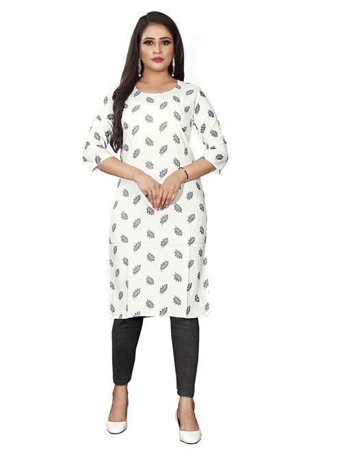 women three quarter sleeve straight kurta - 21297770 - Very Small Image - 1