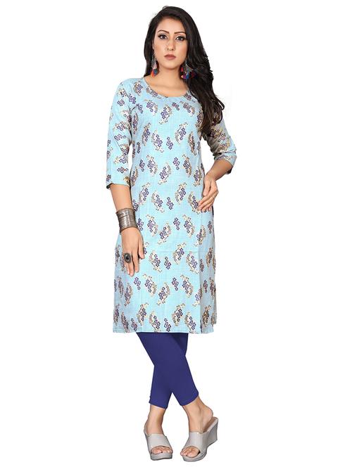 women three quarter sleeve straight kurta - 21297774 - Very Small Image - 1